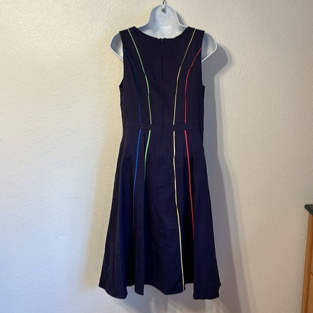 Modcloth Between the Lines Fit and Flare Dress Large - Picture 6 of 6